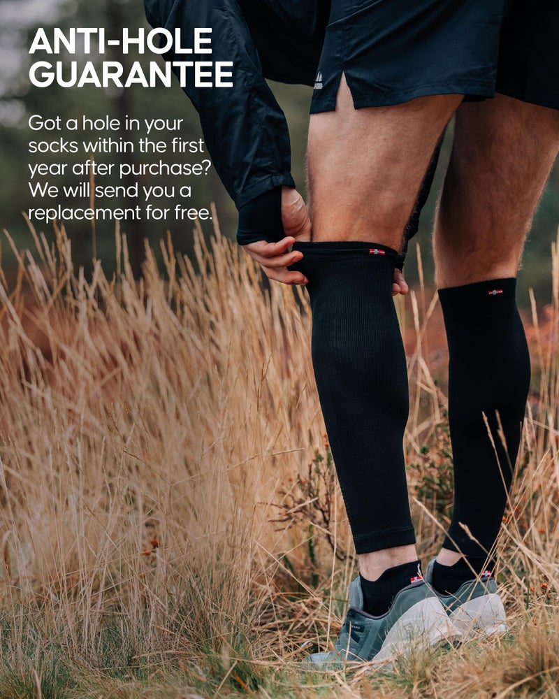 DANISH ENDURANCE Graduated Calf Compression Sleeves (Solid Black 1 Pair, Medium) - Image 4